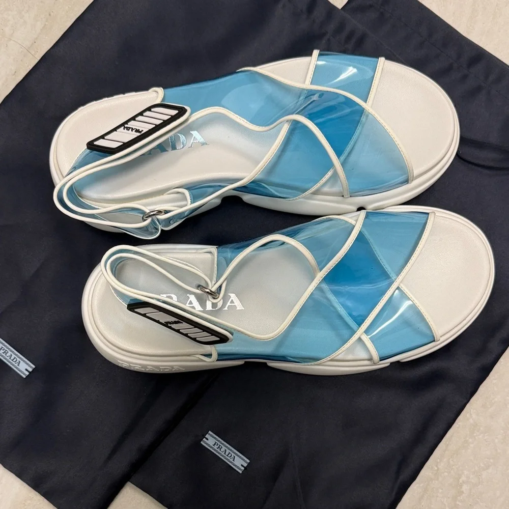 Prada Cloudbust PVC Sandals - Picture 3 of 8